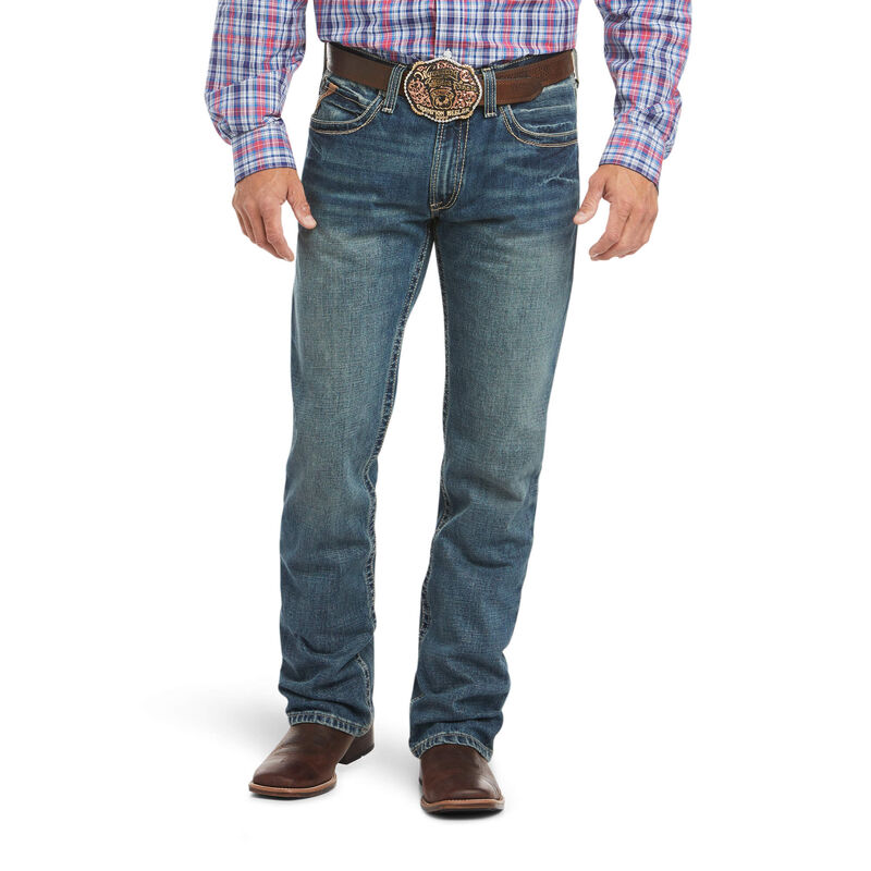 Ariat Jeans Herren - M4 Low Rise Boundary Boot Cut Blau ( JZYFS-0421 )